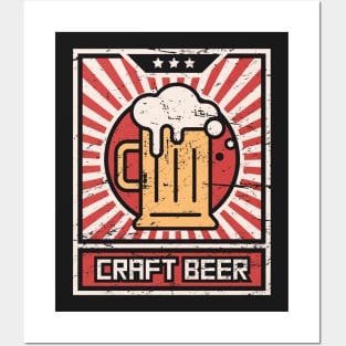 CRAFT BEER – Vintage Style Propaganda Poster Posters and Art